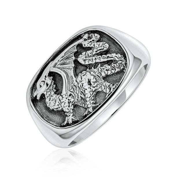 Sterling Silver 23mm Oxidized Lion Engagement Ring Sterling Silver 23mm Oxidized Lion Engagement Ring